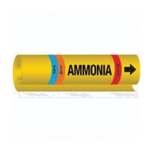 SAF584-Blank "Liq/Vap Ammonia High" Ammonia (IIAR) Pipe Marker
