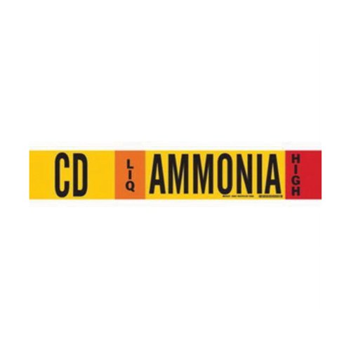 SAF595-"CD Liq Ammonia High" Ammonia (IIAR) Pipe Marker