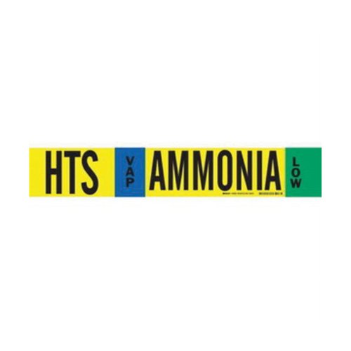 SAF605-"HTS Vap Ammonia Low" Ammonia (IIAR) Pipe Marker