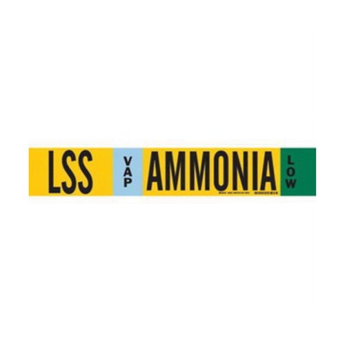 SAF607-"LSS Vap Ammonia Low" Ammonia (IIAR) Pipe Marker