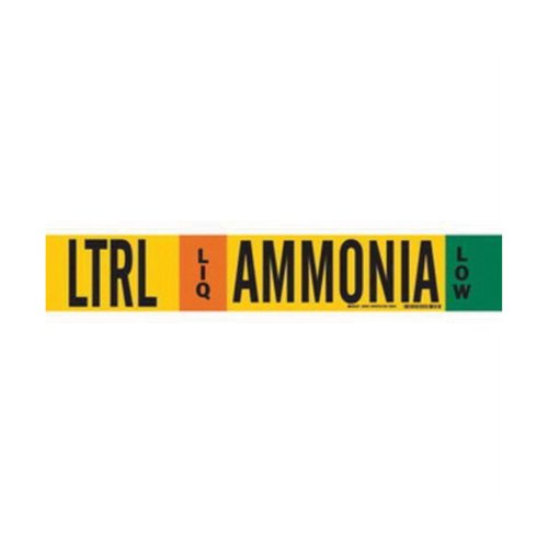 SAF608-"LTRL Liq Ammonia Low" Ammonia (IIAR) Pipe Marker