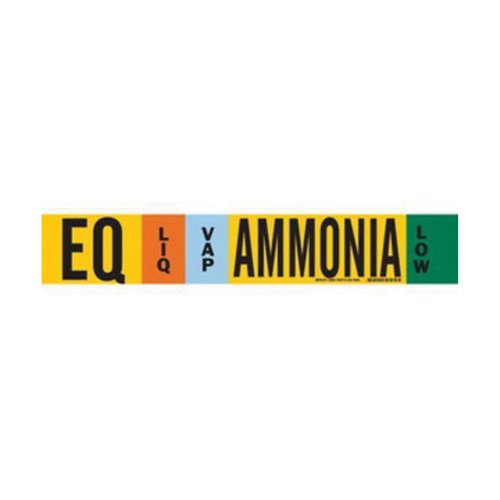 SAF624-"EQ Liq/Vap Ammonia Low" Ammonia (IIAR) Pipe Marker