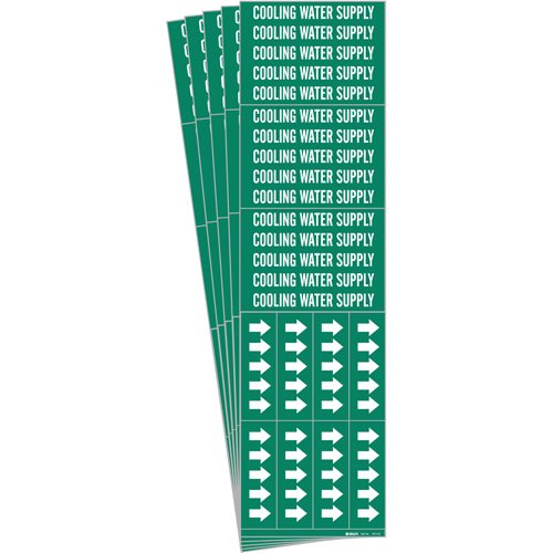 SH708-"Cooling Water Supply" Pipe Markers