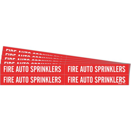 SH847-"Fire Auto Sprinklers" Pipe Markers