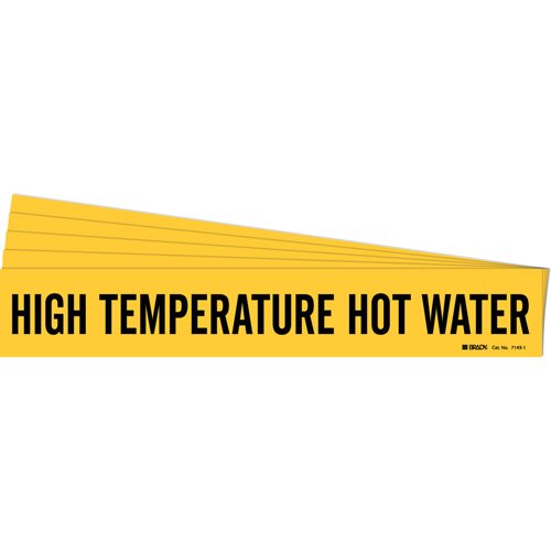 SH986-"High Temperature Hot Water" Pipe Marker