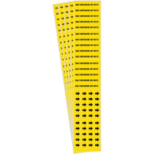 SH988-"High Temperature Hot Water" Pipe Markers