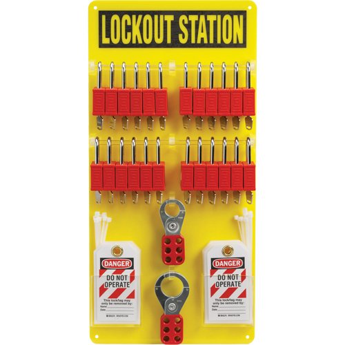 SHB353-Lockout Board with Keyed Different Nylon Safety Lockout Padlocks
