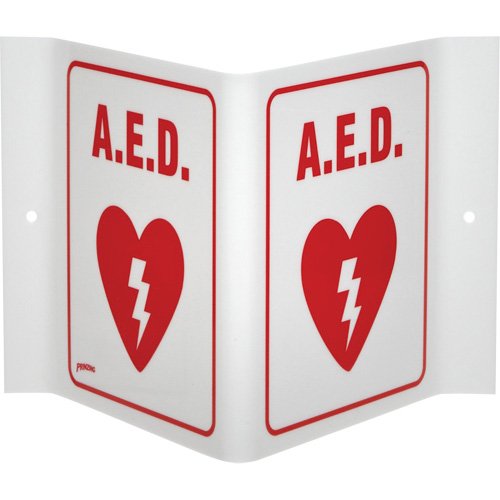 SHL191-"A.E.D." V-Style Sign