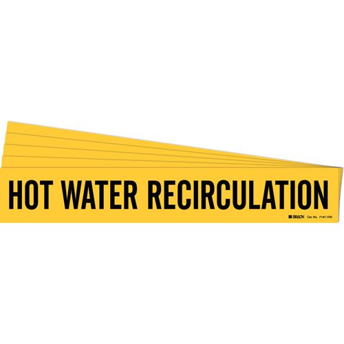 SI002-"Hot Water Recirculation" Pipe Marker