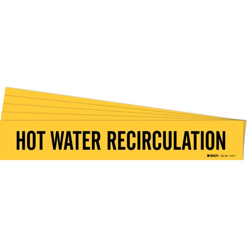 SI003-"Hot Water Recirculation" Pipe Marker