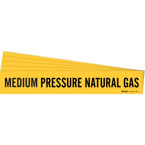 SI159-"Medium Pressure Natural Gas" Pipe Marker