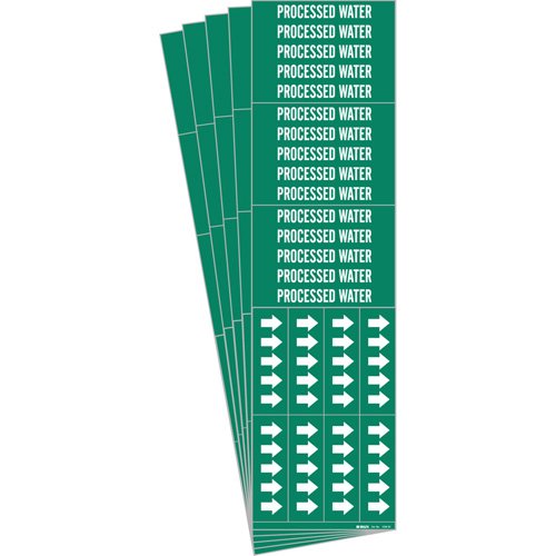 SI293-"Processed Water" Pipe Markers