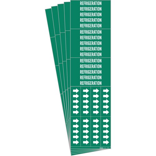 SI341-"Refrigeration" Pipe Markers