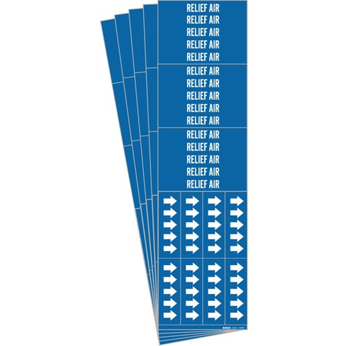 SI349-"Relief Air" Pipe Markers