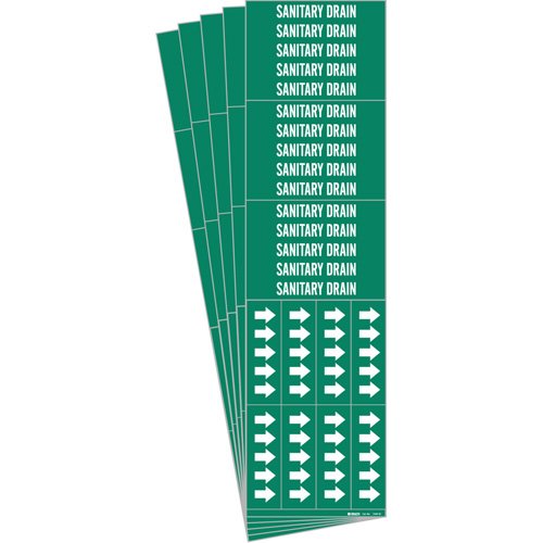 SI385-"Sanitary Drain" Pipe Markers