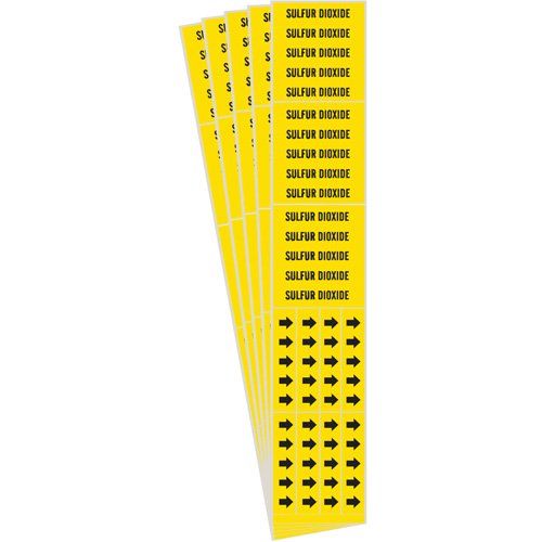 SI497-"Sulfur Dioxide" Pipe Markers