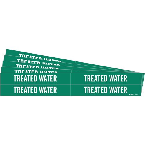 SI544-"Treated Water" Pipe Markers