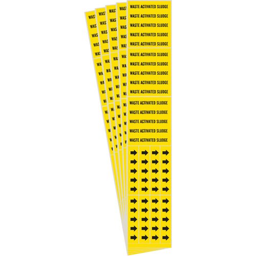 SI589-"Waste Activated Sludge" Pipe Markers
