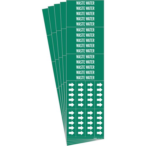 SI593-"Waste Water" Pipe Markers