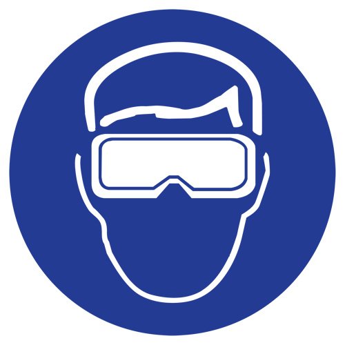 SJ052-Right to Know Pictogram Labels - Safety Goggles