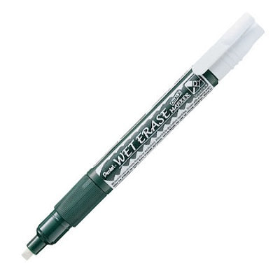 Marker-Wet Erase Chalk, Chisel, White,12/pk