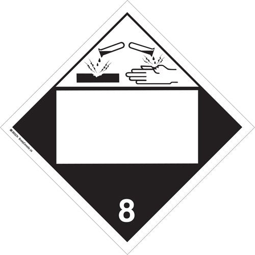 SS091-Corrosive Materials TDG Placard