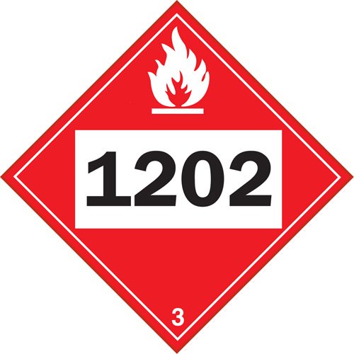 SS825-1202 Fuel Oil Flammable Liquid TDG Placard