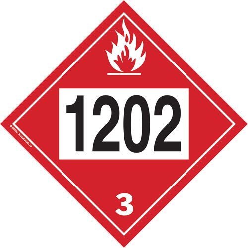 SS826-1202 Fuel Oil Flammable Liquid TDG Placard