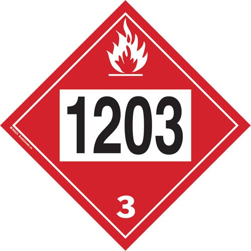 SS828-1203 Gasohol & Gasoline Flammable Liquid TDG Placard