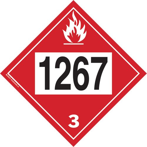 SS831-1267 Petroleum Crude Oil Flammable Liquid TDG Placard