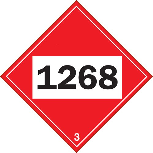 SS833-1268 Petroleum Distillates TDG Placard