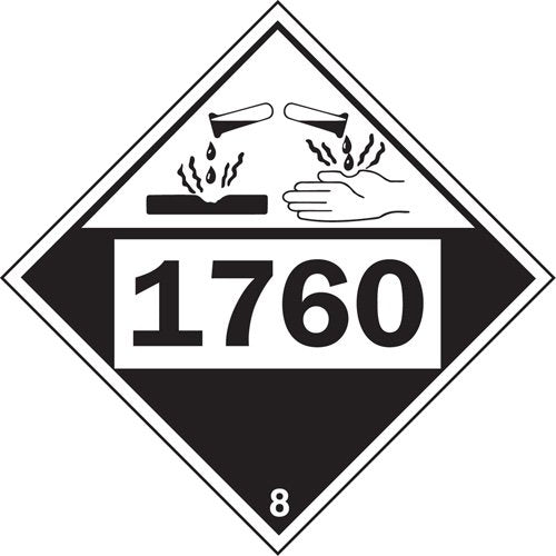 SS837-1760 Aluminum Phosphate Corrosive Materials TDG Placard
