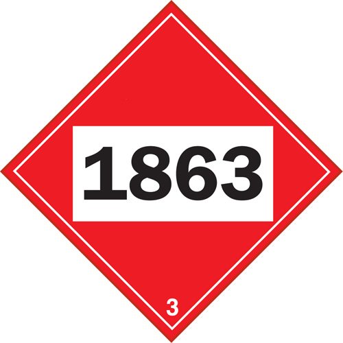 SS840-1863 Aviation Fuel Flammable Liquid TDG Placard