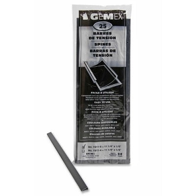 Report Cover Spines-11", 1/8" Capacity, Black 25/Pack