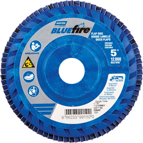 UAJ184-BlueFire™ R884P Coarse Grit Flap Disc