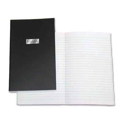 Memo Book-7-3/8X4-5/8" 192 Page Open Side Black
