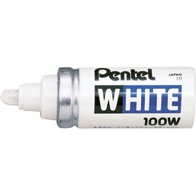 Marker-Permanent, Pentel White, Broad Bullet,12/pk