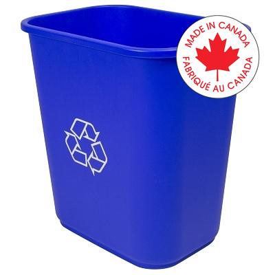 Recycling Container-Plastic 15X10-1/2X15 H, Blue
