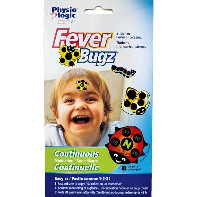 Thermometer-Fever Indicators, Stick On, Fever-Bugz 8/Pk