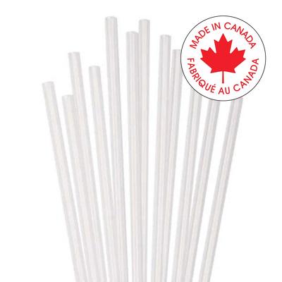 Straws-Biodegradable, Milkshake Straws White   250/Box