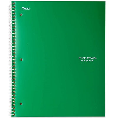 Notebook-5-Subject 400 Page 10X8, Green