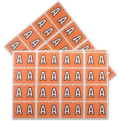 Datafile Pendaflex Compatible End Tab Alphabetic Labels -"A" Salmon, 240 Labels/pk (A-Salmon)