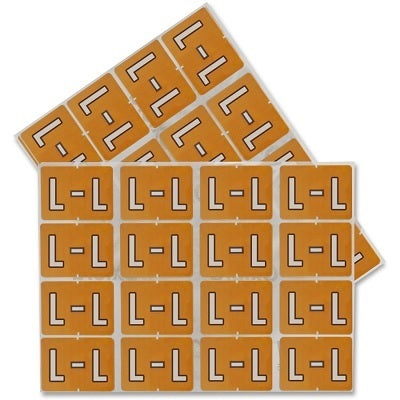 Datafile Pendaflex Compatible End Tab Alphabetic Labels -"L" Light Brown, 240 Labels/pk (L-Light Brown)