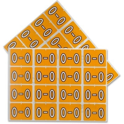 Datafile Pendaflex Compatible End Tab Alphabetic Labels -"O" Light Orange, 240 Labels/pk (O-Light Orange)