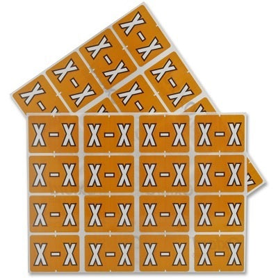 Datafile Pendaflex Compatible End Tab Alphabetic Labels -"X" Light Brown, 240 Labels/pk (X-Light Brown)
