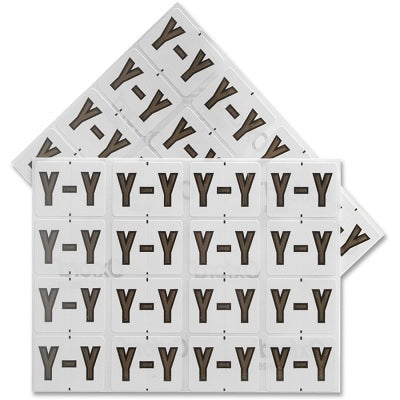 Datafile Pendaflex Compatible End Tab Alphabetic Labels -"Y" White/Grey, 240 Labels/pk (Y-White Grey)