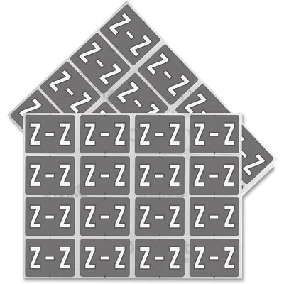 Datafile Pendaflex Compatible End Tab Alphabetic Labels -"Z" Grey, 240 Labels/pk (Z-Grey)