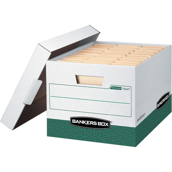 File Box-R Kive, Letter/Legal White/Green 12/Ct