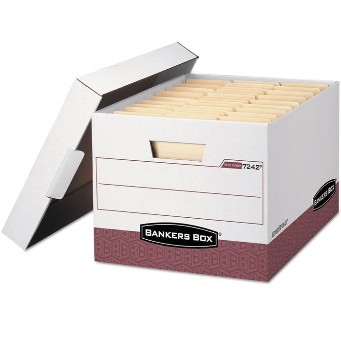 File Box-R Kive, Letter/Legal White/Red 12/Ct