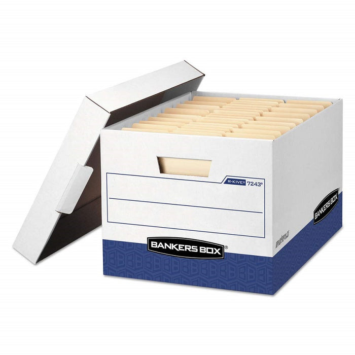 File Box-R Kive, Letter/Legal White/Blue 12/Ct